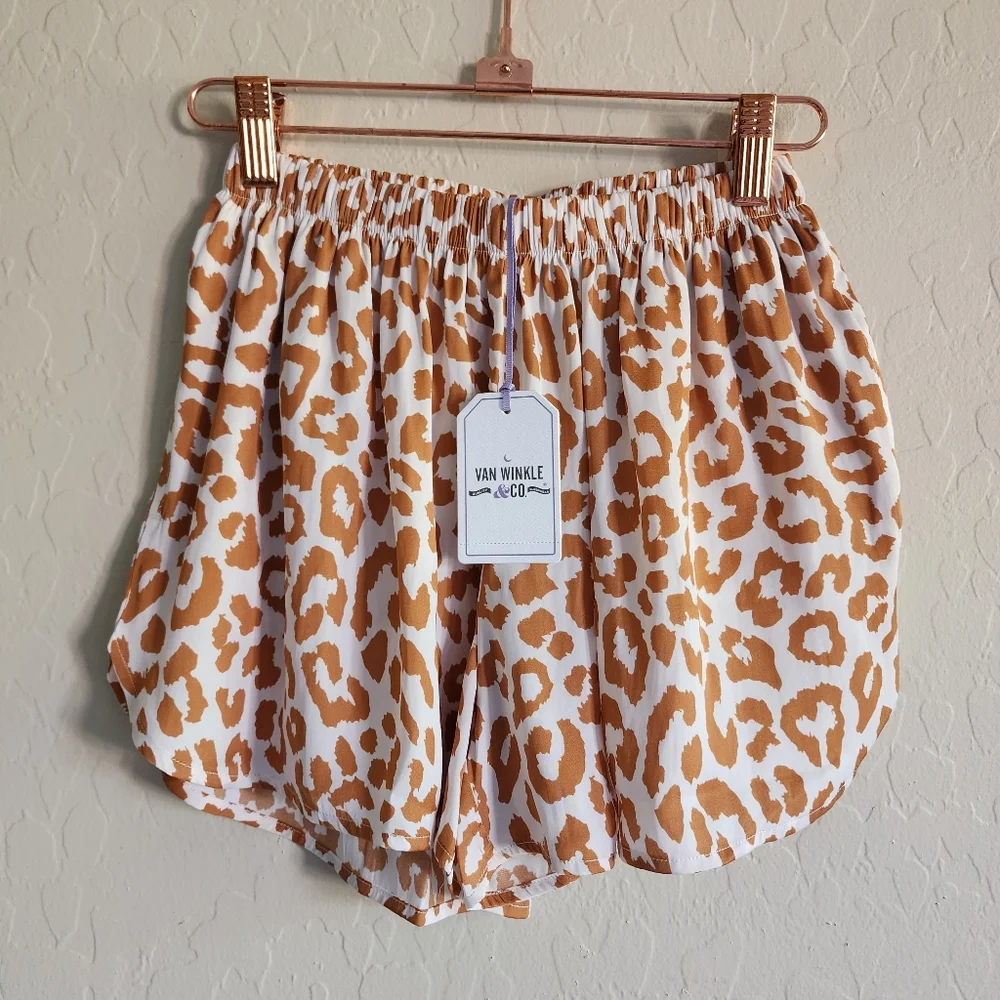 Van Winkle &‎ CO Animal Print Sleep Shorts XS NWT